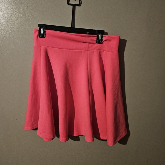 NWT!!! HOT PINK Mini/Midi Flared Skirt Sz XL by JOHNNY - Picture 2 of 7